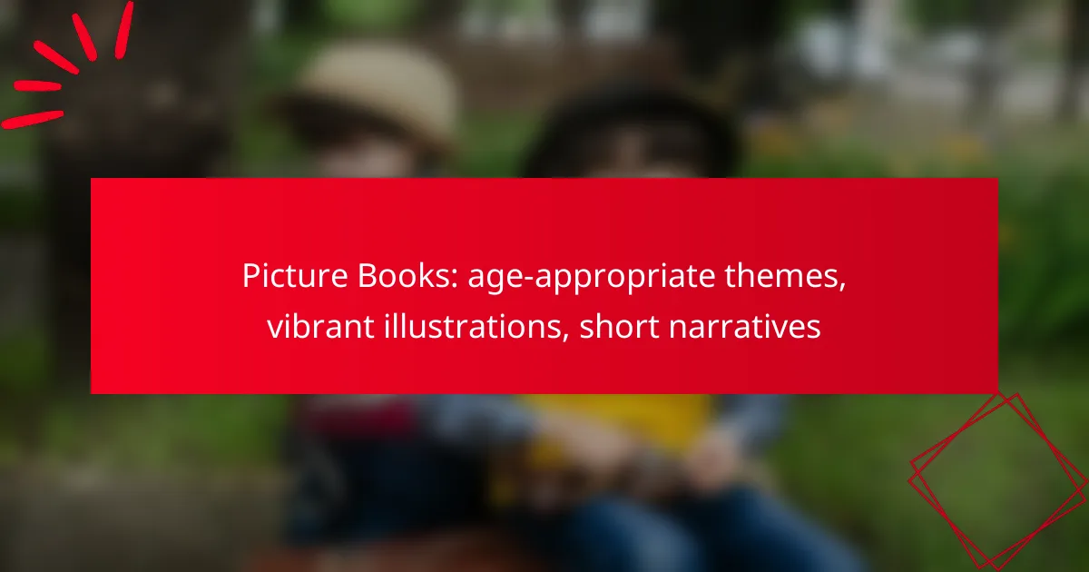 Picture Books: age-appropriate themes, vibrant illustrations, short narratives