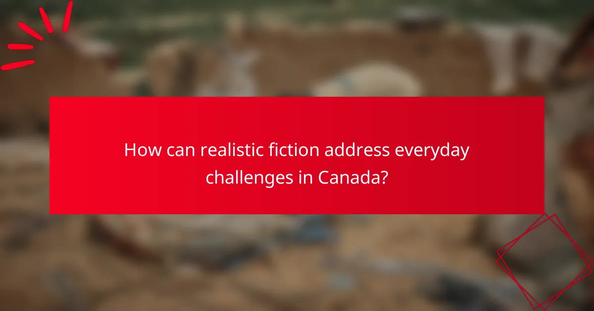 How can realistic fiction address everyday challenges in Canada?