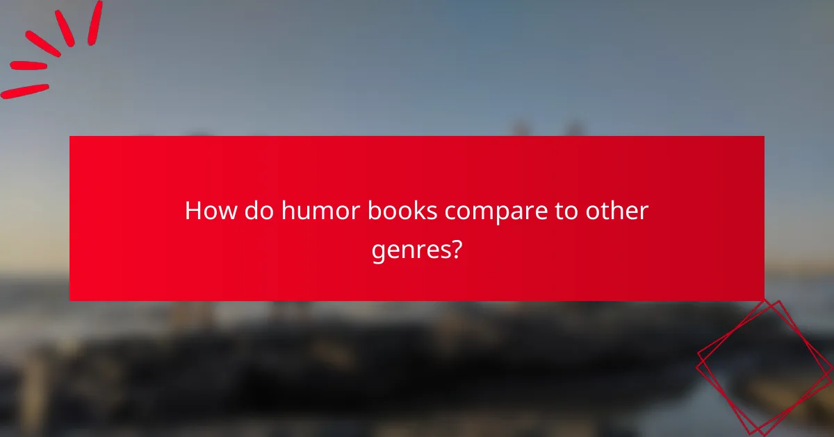 How do humor books compare to other genres?