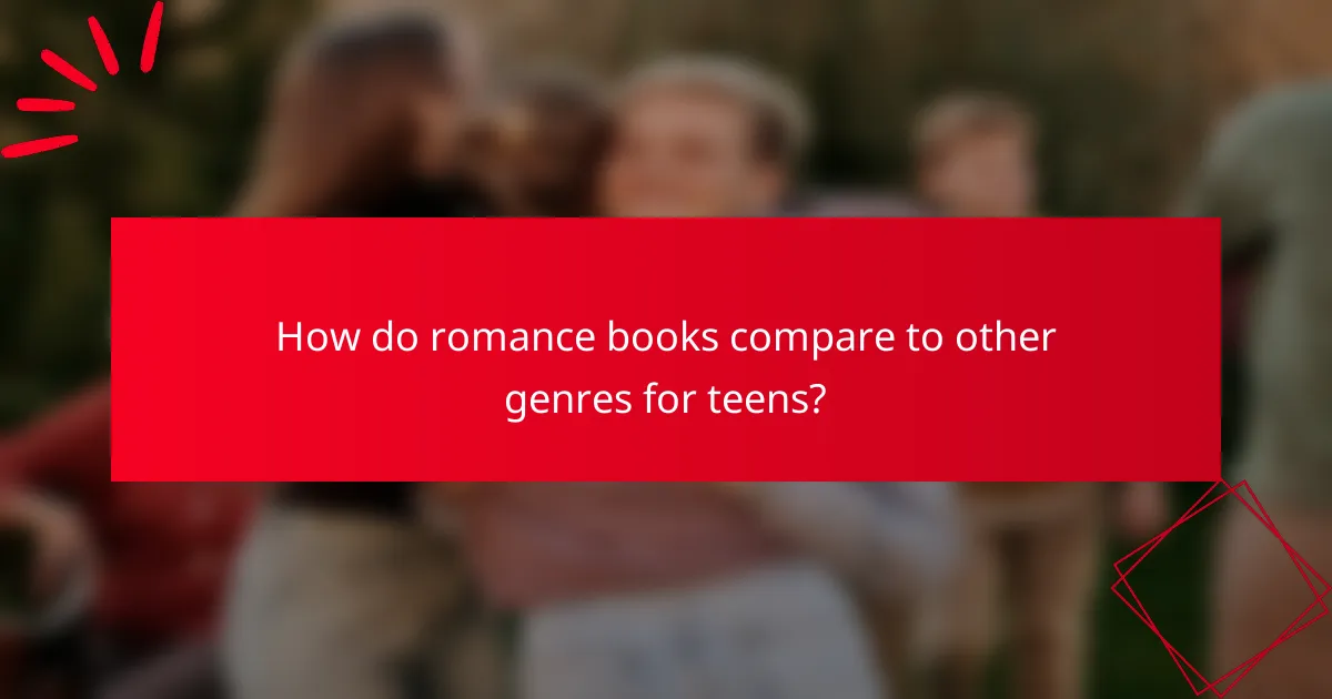 How do romance books compare to other genres for teens?