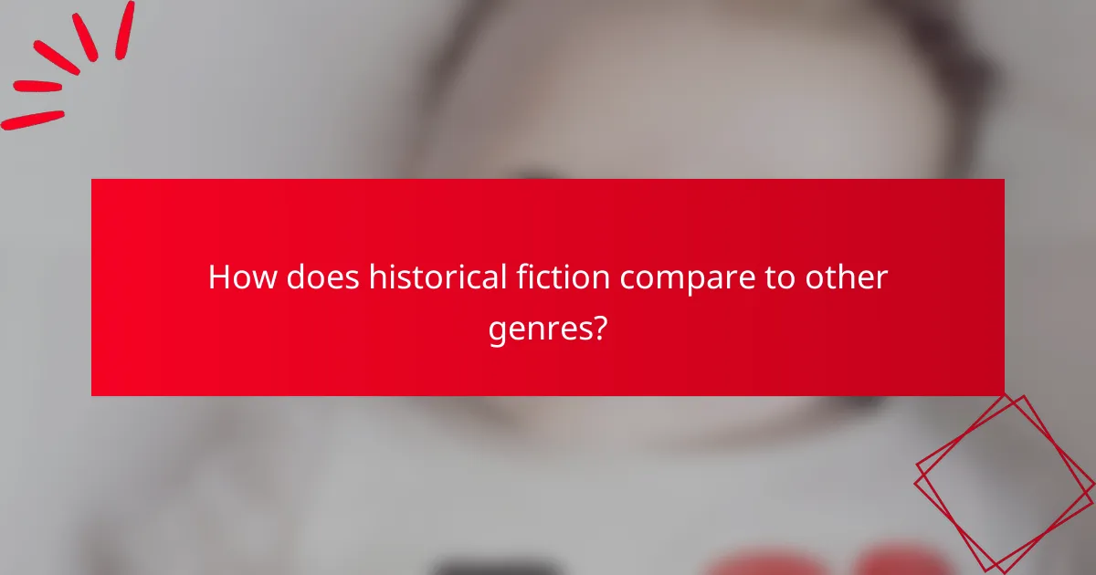 How does historical fiction compare to other genres?