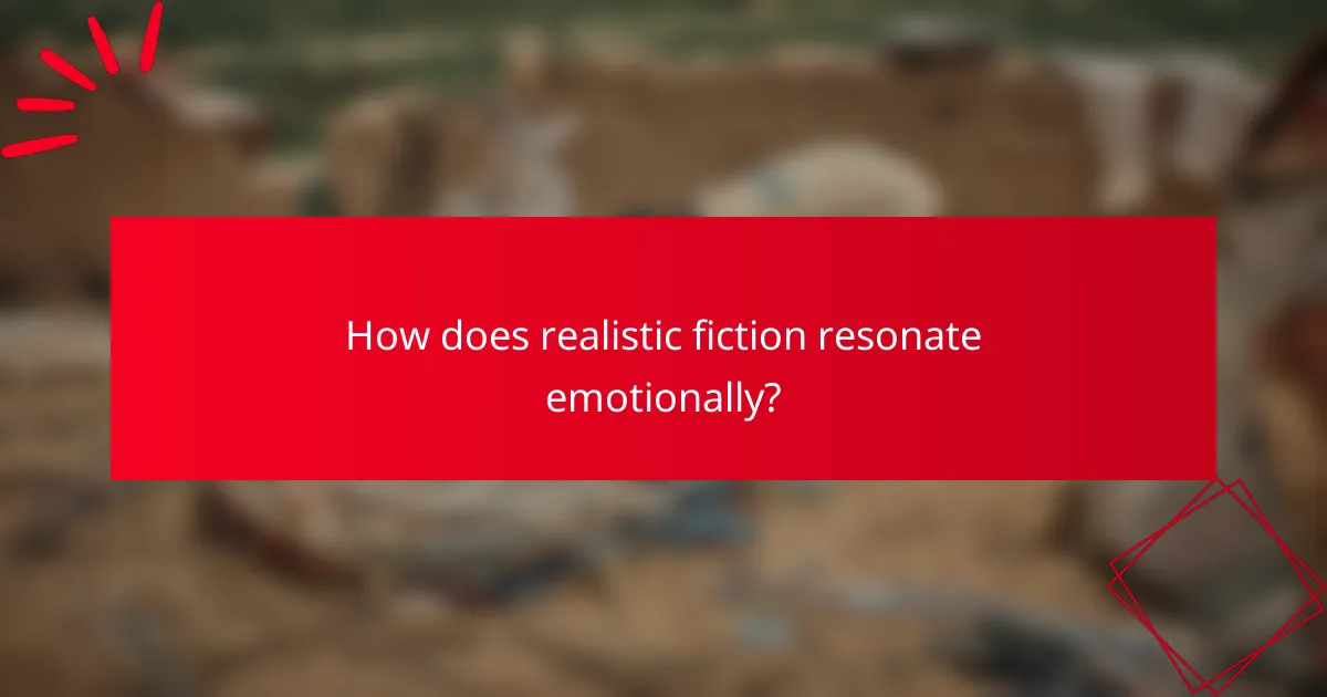 How does realistic fiction resonate emotionally?