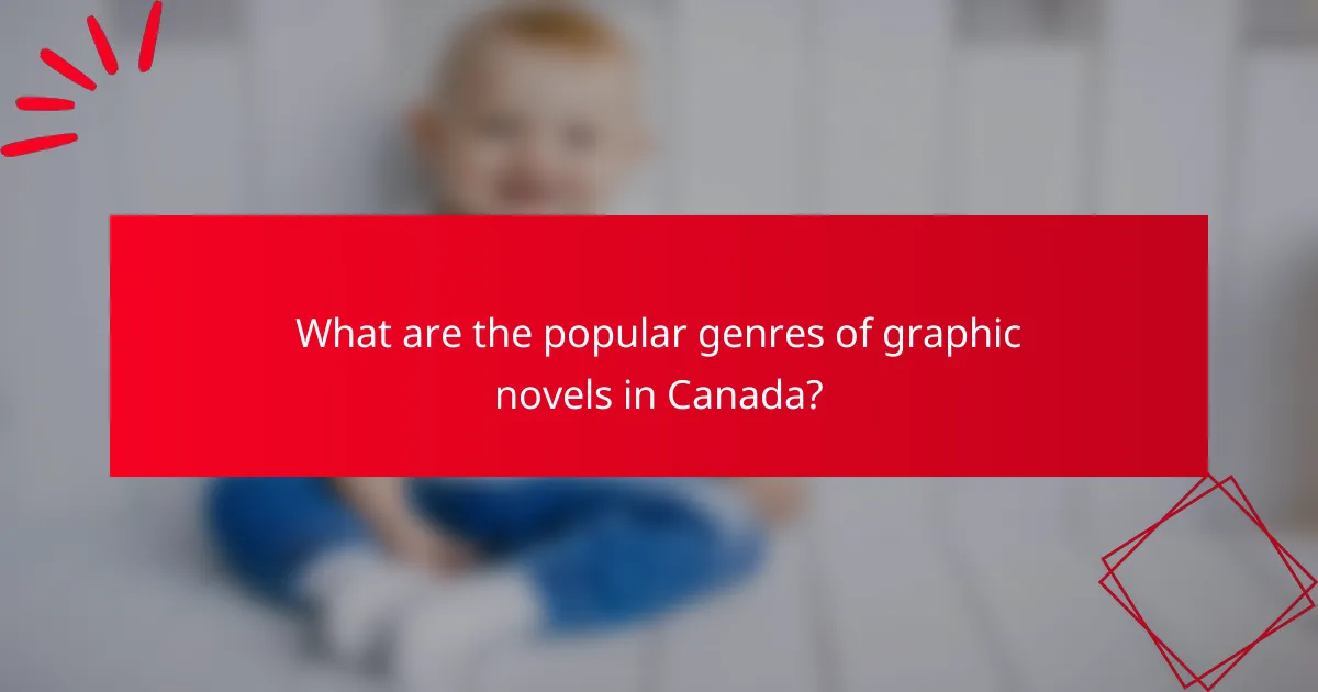 What are the popular genres of graphic novels in Canada?