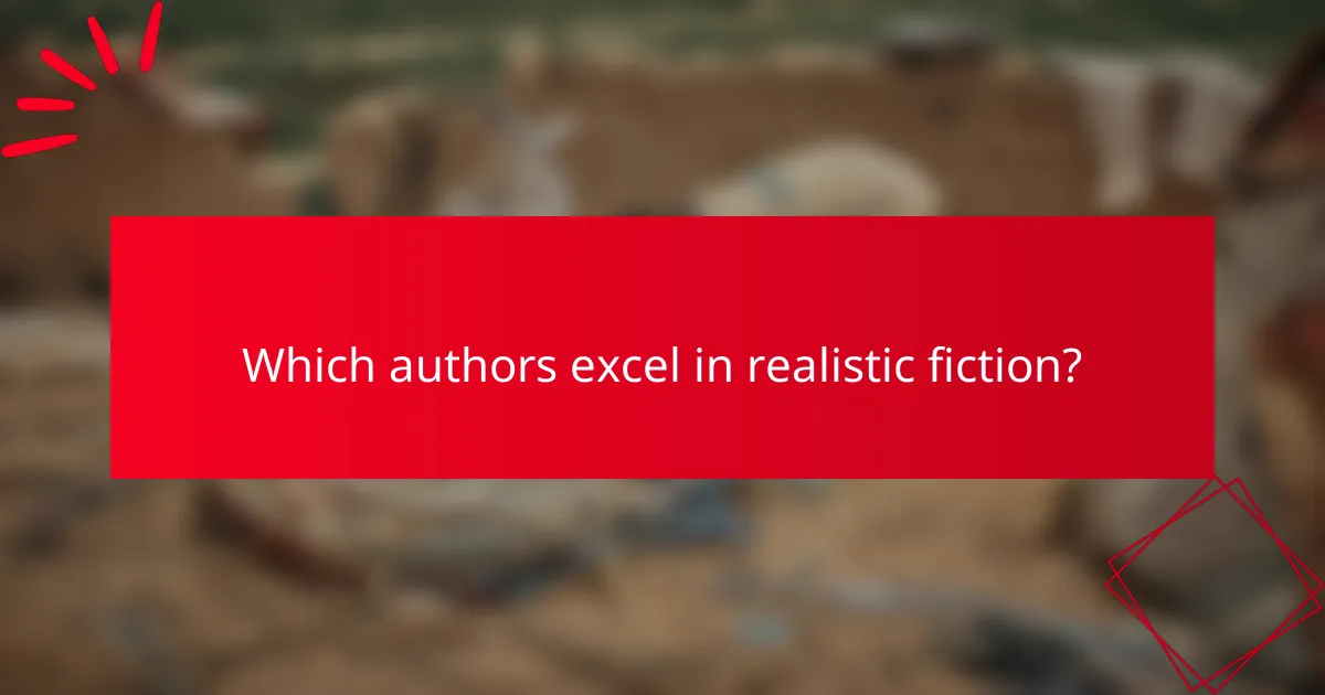 Which authors excel in realistic fiction?